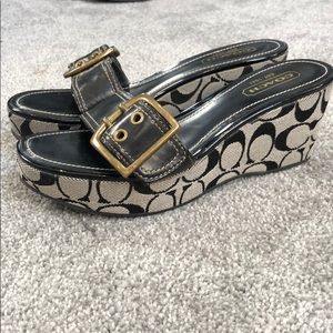 Vintage Coach Wedge Sandal